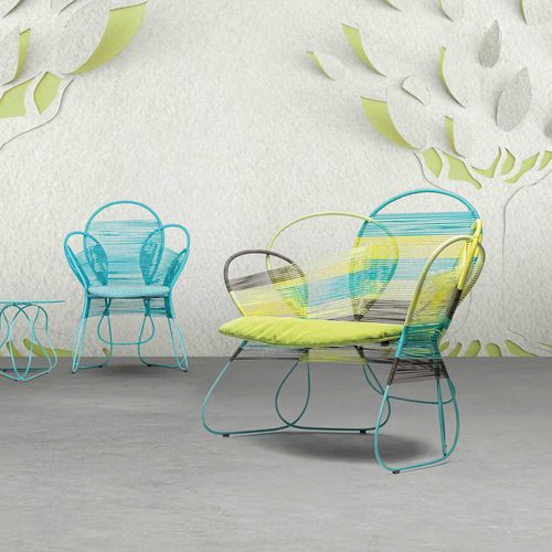 Fauteuil design original - TRAME - Kenneth Cobonpue - en acier / en nylon / en polyéthylène