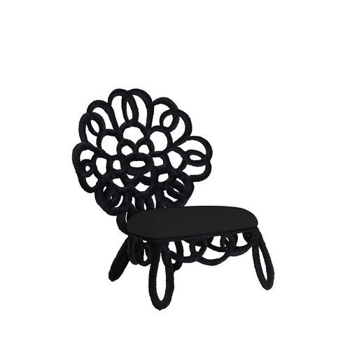 Fauteuil design - SAMBA EASYCHAIR - Kenneth Cobonpue - en mousse / en tissu / en velours