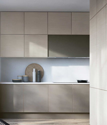 Cuisine contemporaine - ATHENA LIGHT - HTH Køkkener - en stratifié / en frêne / sans poignée