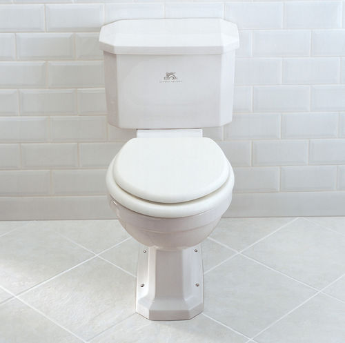 WC à poser - LB 7207 - LEFROY BROOKS - en céramique / ovale / avec chasse d'eau apparente