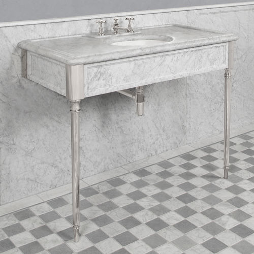 Console pour lavabo en laiton - LB 6334 WH - LEFROY BROOKS - en céramique / en marbre