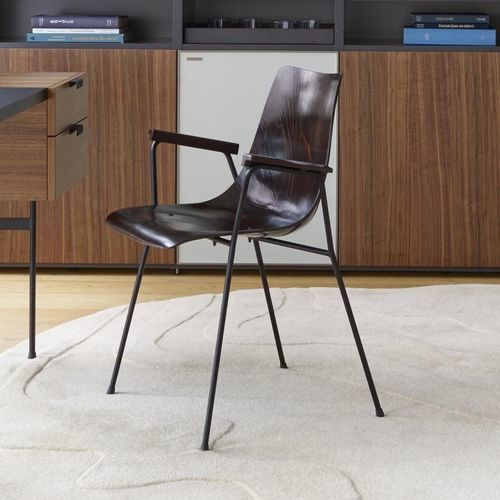 Chaise contemporaine - CM 131 - Ligne Roset - d'intérieur / en hêtre / avec piètement en acier