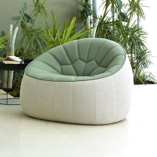Fauteuil contemporain - OTTOMAN - Ligne Roset - en tissu / en cuir / avec revêtement amovible