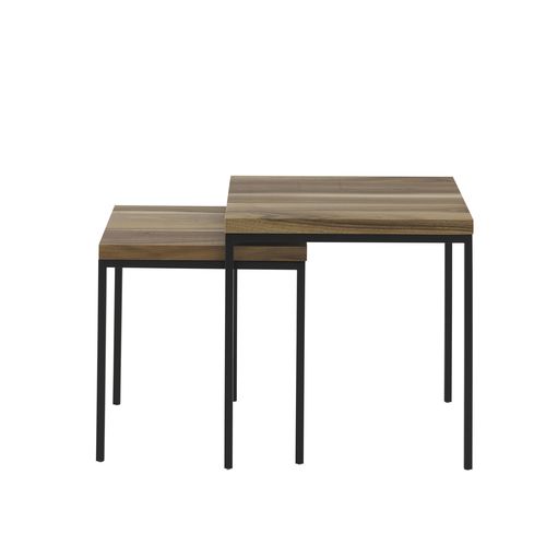 Table gigogne contemporaine - GABY - Ligne Roset - en bois massif / avec piètement en acier laqué / rectangulaire