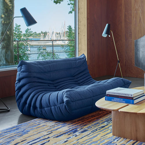 Canapé contemporain - TOGO - Ligne Roset - en tissu / en cuir / avec revêtement amovible