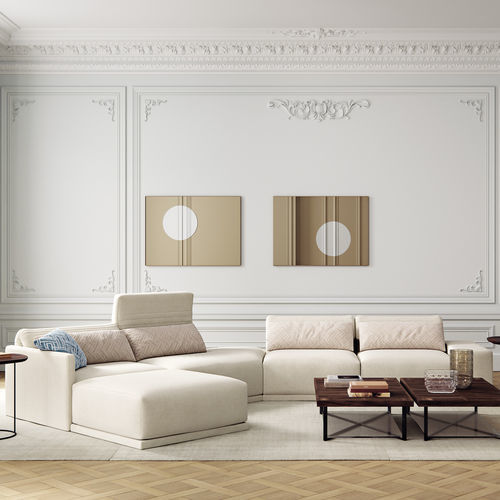 Canapé modulable - GRAND ANGLE - Ligne Roset - d'angle / moderne / en tissu