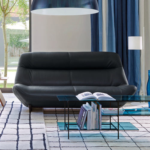 Canapé contemporain - MANAROLA - Ligne Roset - en tissu / en mousse de polyuréthane / en cuir