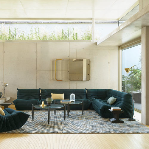 Canapé modulable - TOGO - Ligne Roset - design / en tissu / en cuir