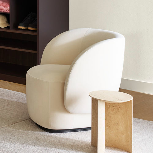 Fauteuil design - SOUFFLOT - Ligne Roset - en tissu / en cuir / en mousse de polyuréthane