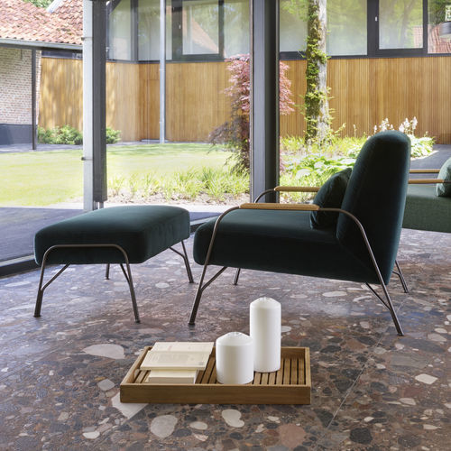 Fauteuil contemporain - HUMPHREY - Ligne Roset - en cuir / en tissu / en acier