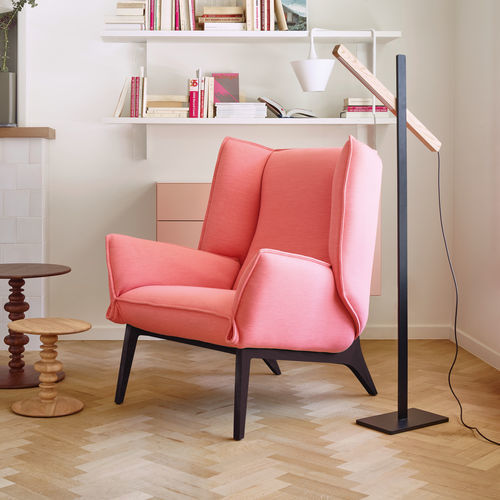 Fauteuil design original - TOA - Ligne Roset - en tissu / en cuir / en acier