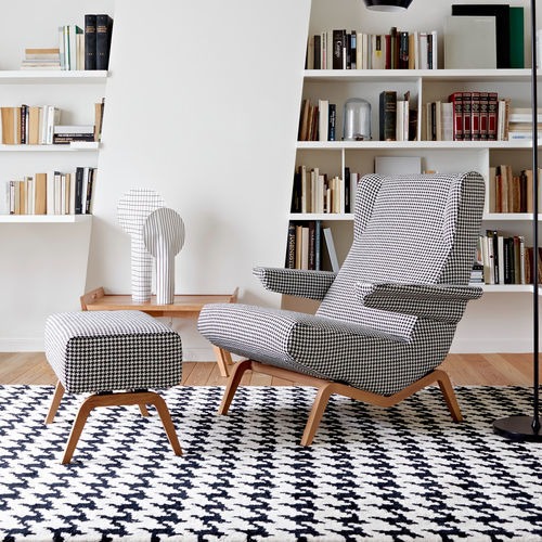 Fauteuil design - ARCHI - Ligne Roset - en mousse de polyuréthane / en tissu / en ABS
