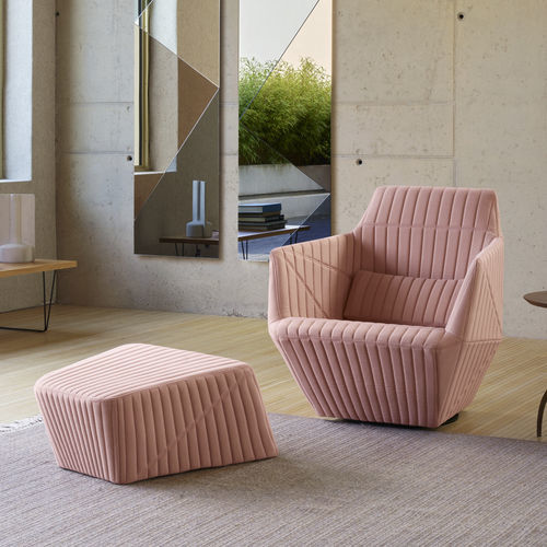 Fauteuil design - FACETT - Ligne Roset - en tissu / mousse polyéther / en polystyrène