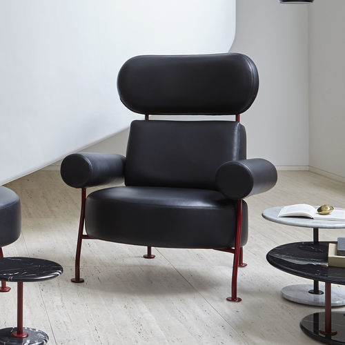 Fauteuil design - ASTAIR - Ligne Roset - en cuir / en tissu / en polyuréthane