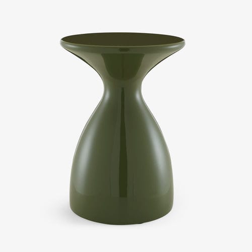 Tabouret design - BOTTLE - Ligne Roset - en fibre de verre / avec piètement en bois massif / piètement central