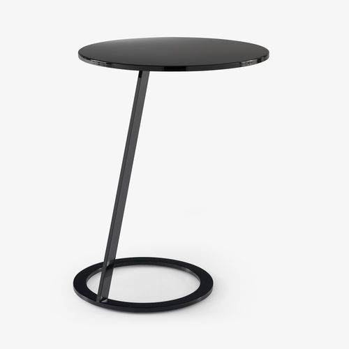 Table d'appoint design - GOOD MORNING - Ligne Roset - en acier inoxydable / avec piètement en acier inoxydable laqué / ronde