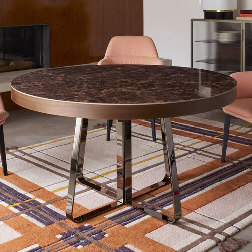 Table à manger contemporaine - AVA - Ligne Roset - en MDF / en bois laqué / en céramique