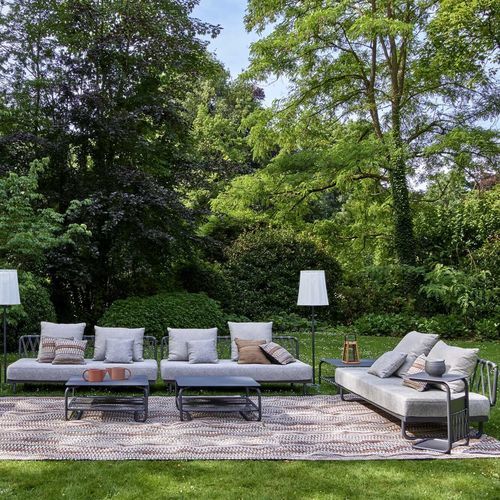 Canapé contemporain - VALMER - Ligne Roset - d'extérieur / en tissu déperlant / en polypropylène