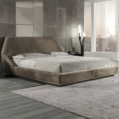 Lit double - YUME  - LONGHI S.p.a. - contemporain / tapissé / avec tête de lit