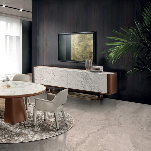 Buffet contemporain - CONCORD  - LONGHI S.p.a. - en bois / en métal / en verre