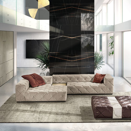 Canapé modulable - MUST - LONGHI S.p.a. - d'angle / contemporain / en tissu