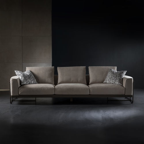 Canapé modulable - EDGAR - LONGHI S.p.a. - contemporain / en cuir / avec accoudoirs