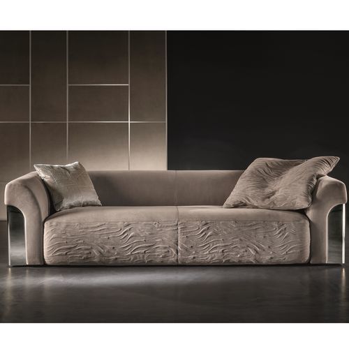 Canapé modulable - NIP - LONGHI S.p.a. - en arc de cercle / contemporain / en tissu