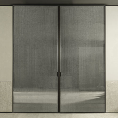Porte coulissante - SPARK  - LONGHI S.p.a. - d'intérieur / en verre / en aluminium