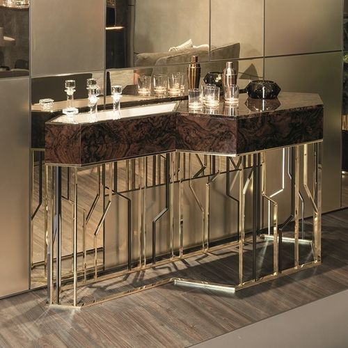 Console contemporaine - GINZA EVO - LONGHI S.p.a. - en noyer / en érable / en ébène