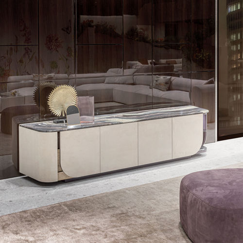 Buffet contemporain - HOLD - LONGHI S.p.a. - en ébène / en métal / en marbre