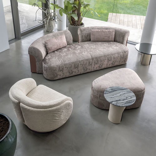 Canapé contemporain - NIP ISLAND - LONGHI S.p.a. - en tissu / avec accoudoirs / à coussins