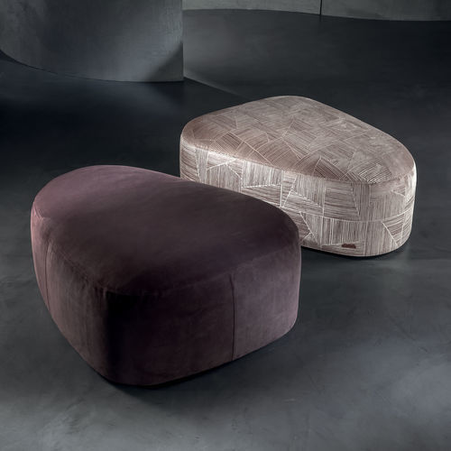 Pouf contemporain - NIP - LONGHI S.p.a. - en tissu / en cuir / autres formes