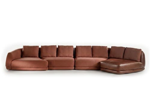 Canapé contemporain - Blake - LONGHI S.p.a. - en mousse de polyuréthane / en plumes / en PVC