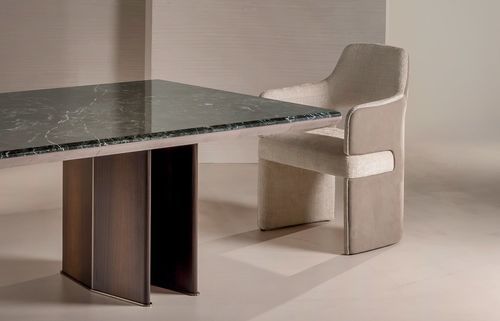 Fauteuil contemporain - Draco - LONGHI S.p.a. - en bois / en acier / en mousse de polyuréthane