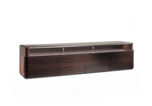 Buffet contemporain - Sean low cabinet - LONGHI S.p.a. - en placage de bois / en métal / en marbre