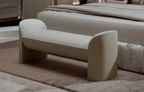 Banquette contemporaine - Myra - LONGHI S.p.a. - en mousse de polyuréthane / en cuir / en tissu
