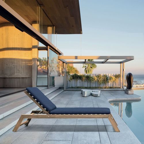 Bain de soleil contemporain - GARDEN - LONGHI S.p.a. - en tissu / en mousse de polyuréthane / en bois