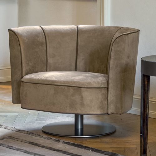 Fauteuil en mousse de polyuréthane - LUDWIG - LONGHI S.p.a. - en tissu / en bois / en bois