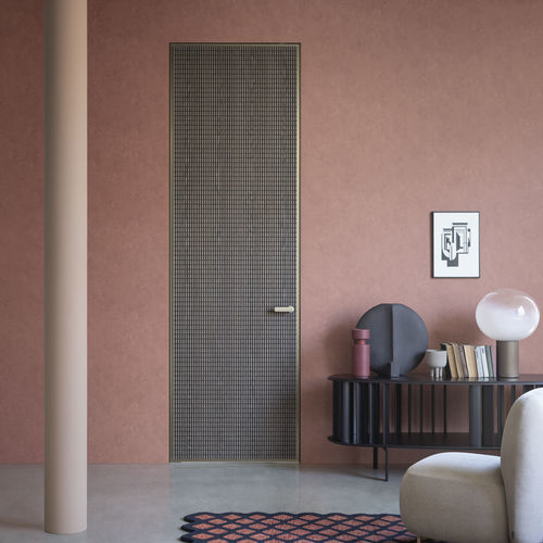 Porte d'intérieur - ALTAJ - Lualdi - en bois / en aluminium / en cuir