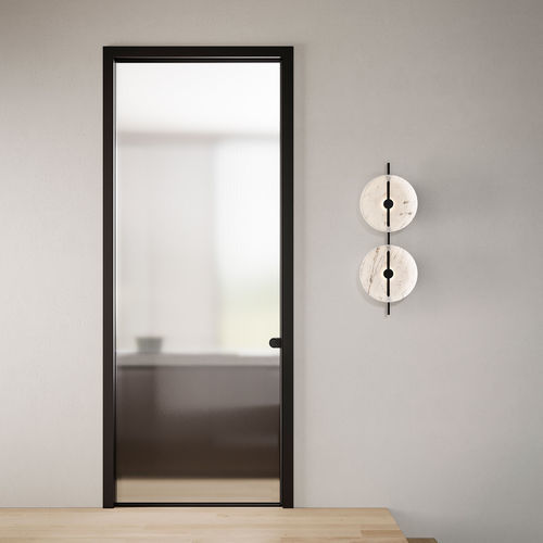 Système à galandage pour porte coulissante en verre - L7 Large - Lualdi