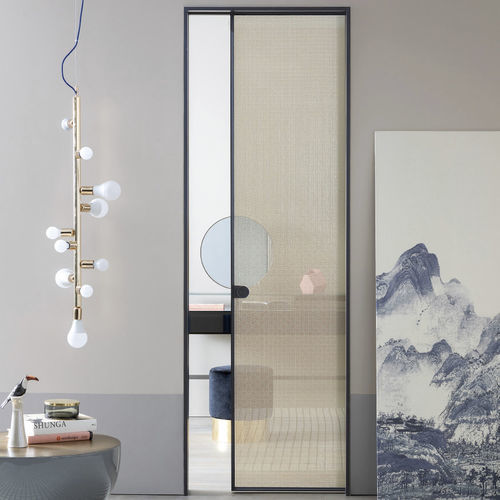 Système à galandage pour porte coulissante en verre - L7 - Lualdi