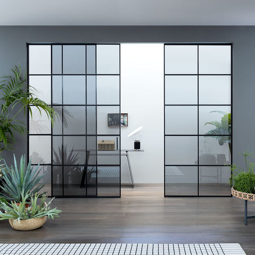 Porte d'intérieur - L7 Times - Lualdi - en aluminium / coulissante / contemporaine