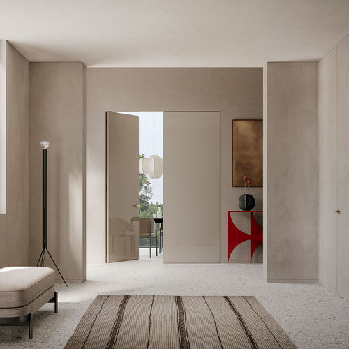 Porte en bois - RASOMURO 55S - Lualdi - d'intérieur / en aluminium / battante