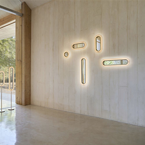 Applique murale contemporaine - LENS SUPEROVAL - Lzf-Lamps - d'intérieur / en placage de bois / ovale