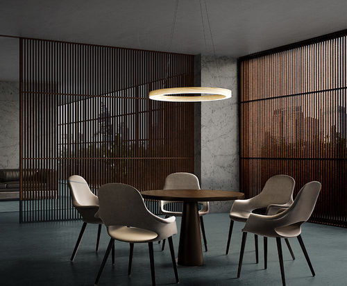 Suspension - OH! LINE - Lzf-Lamps - en placage de bois / contemporaine / d'intérieur