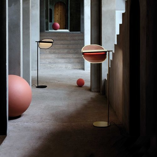 Lampe sur pied - OMMA - Lzf-Lamps - en hêtre / en placage de bois / contemporaine