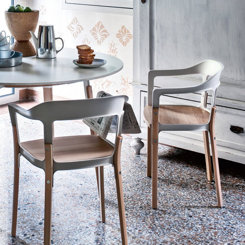 Chaise de salle à manger moderne - SD740 - MAGIS - d'intérieur / en tôle / en hêtre