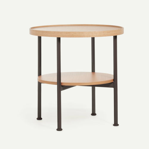Table basse moderne - MOTTA - MAGIS - en acier / en chêne / avec piètement en acier