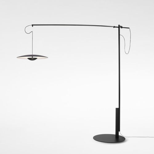 Lampe sur pied - GINGER - Marset Iluminacion - en chêne / en fibre de carbone / contemporaine