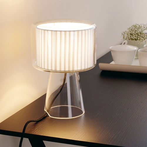Lampe de table - MERCER - Marset Iluminacion - en verre / en verre soufflé / en coton